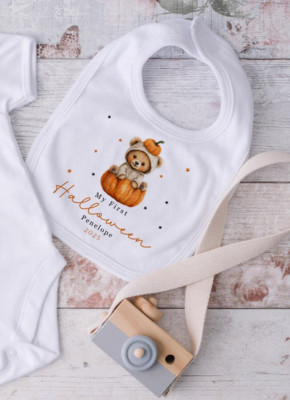 First Halloween - Teddy Pumpkin Design