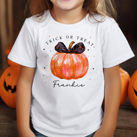 Orange Pumpkin Bow - T-Shirt or Sweatshirt