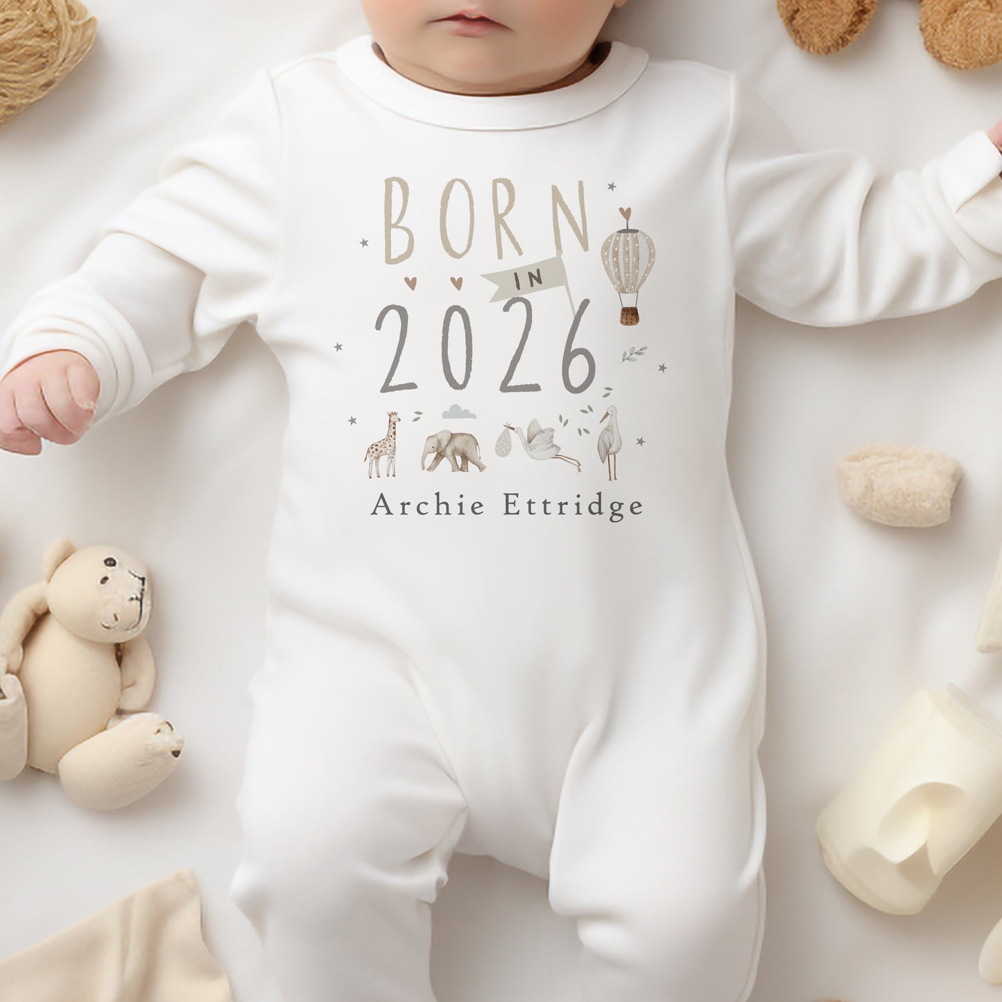 Born in 2026 - Safari Jungle Animals Design