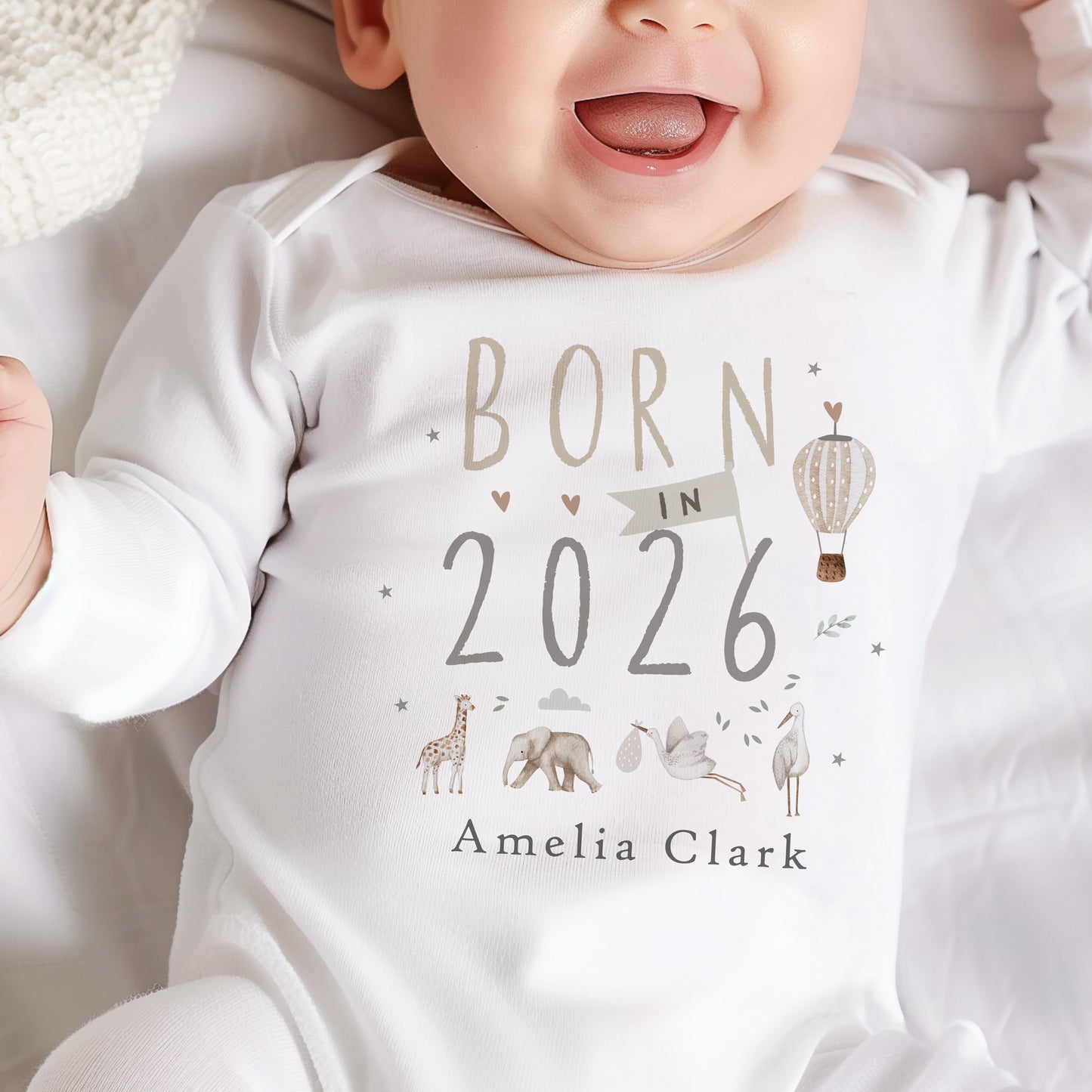 Born in 2026 - Safari Jungle Animals Design