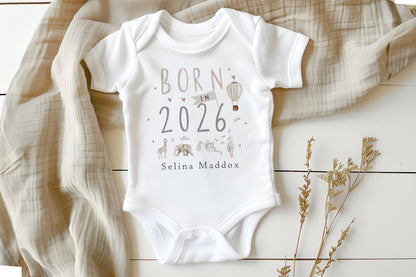 Born in 2026 - Safari Jungle Animals Design