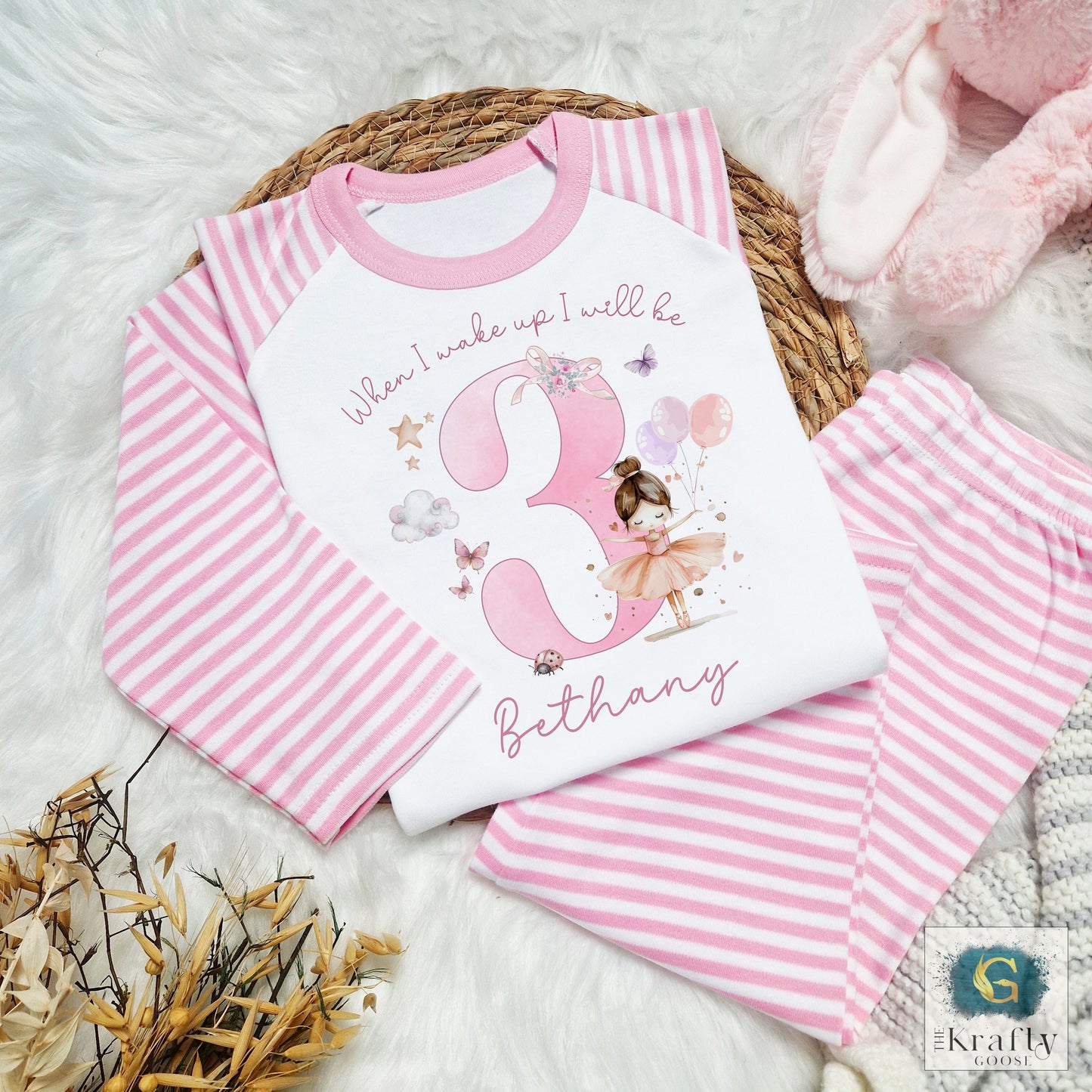 Personalised Birthday Pyjamas - Ballet Dancer Design