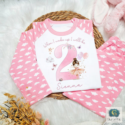 Personalised Birthday Pyjamas - Ballet Dancer Design