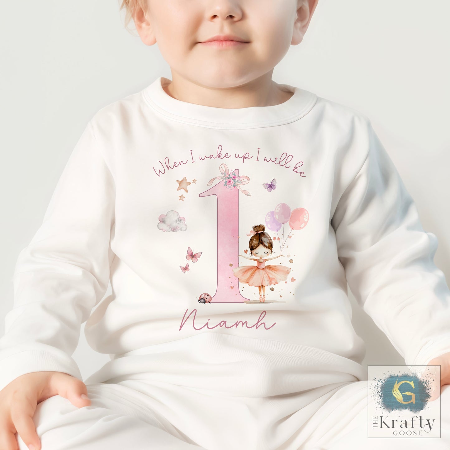 Personalised Birthday Pyjamas - Ballet Dancer Design