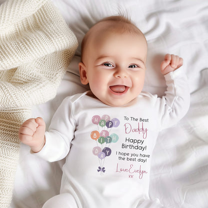 Happy Birthday Daddy - Blue or Pink Wording