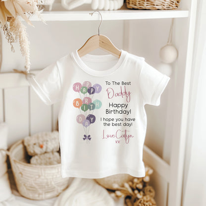 Happy Birthday Daddy - Blue or Pink Wording