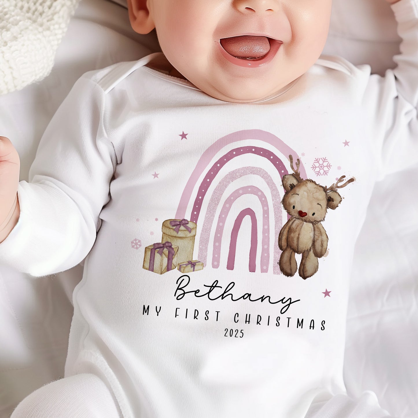 Reindeer Bear Rainbow - My First Christmas