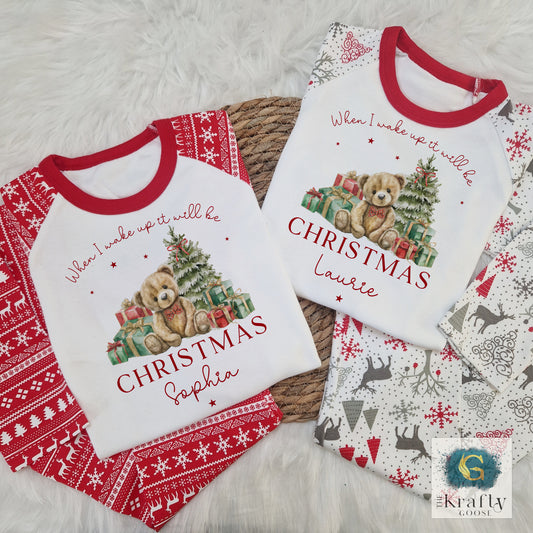 When I Wake Up It Will Be Christmas - Christmas Bear Design