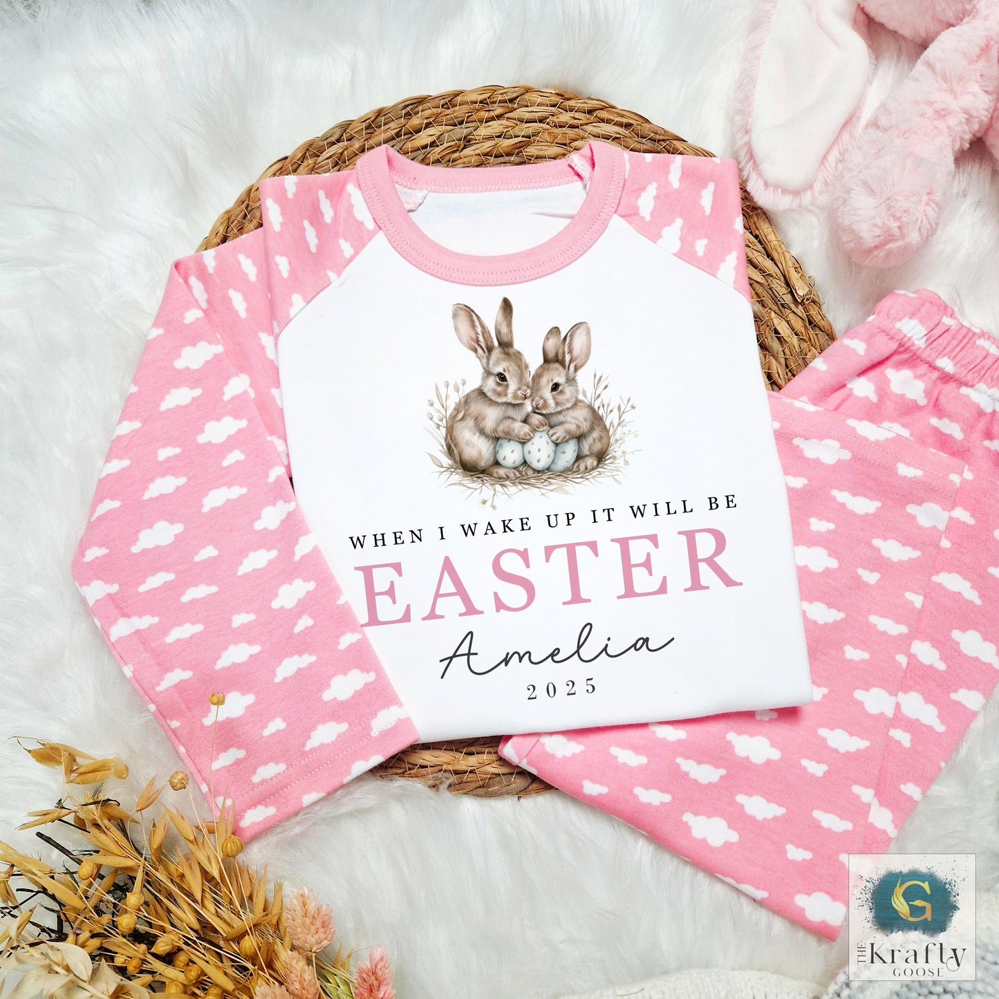 Easter Pyjamas - Cute Bunny Couple Design