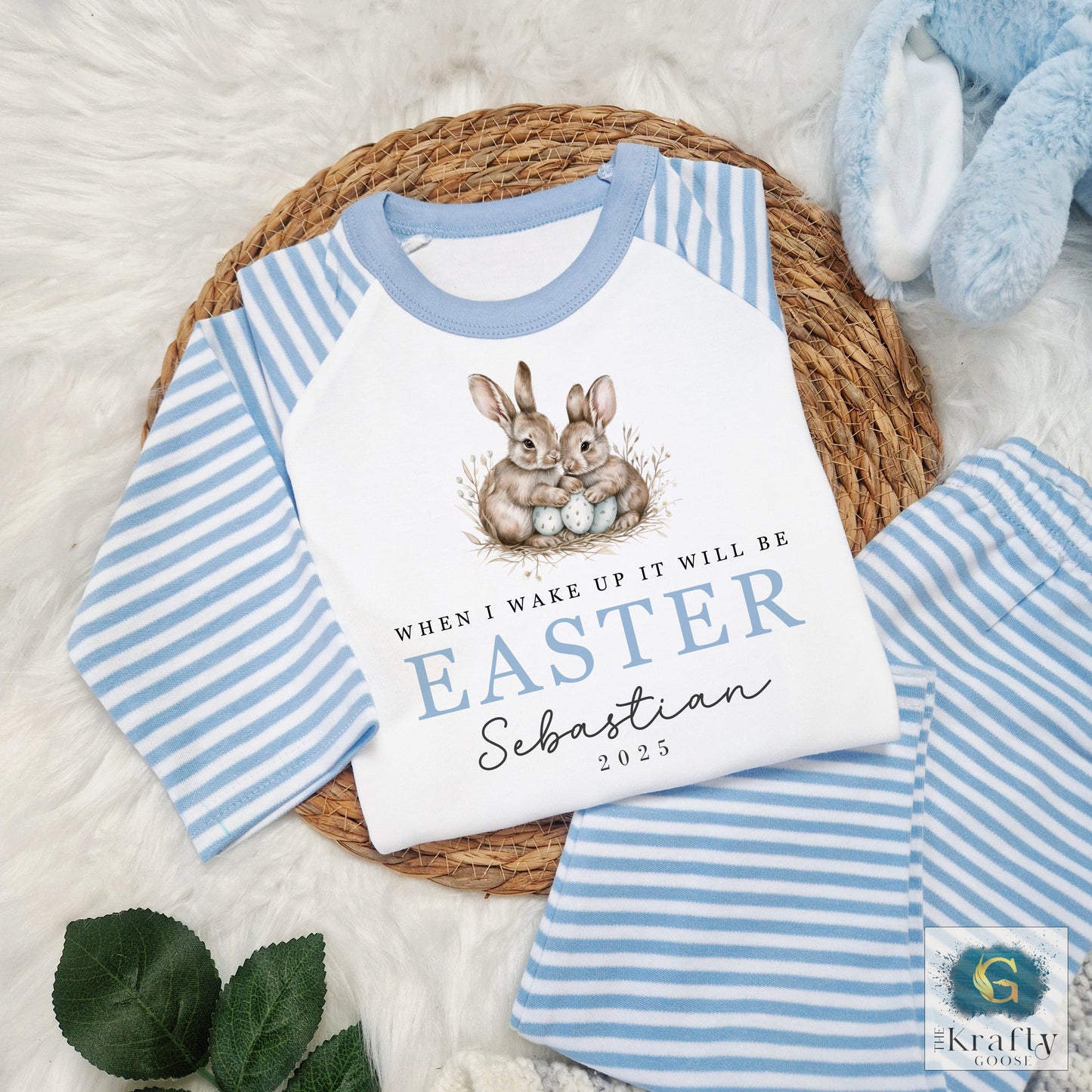 Easter Pyjamas - Cute Bunny Couple Design