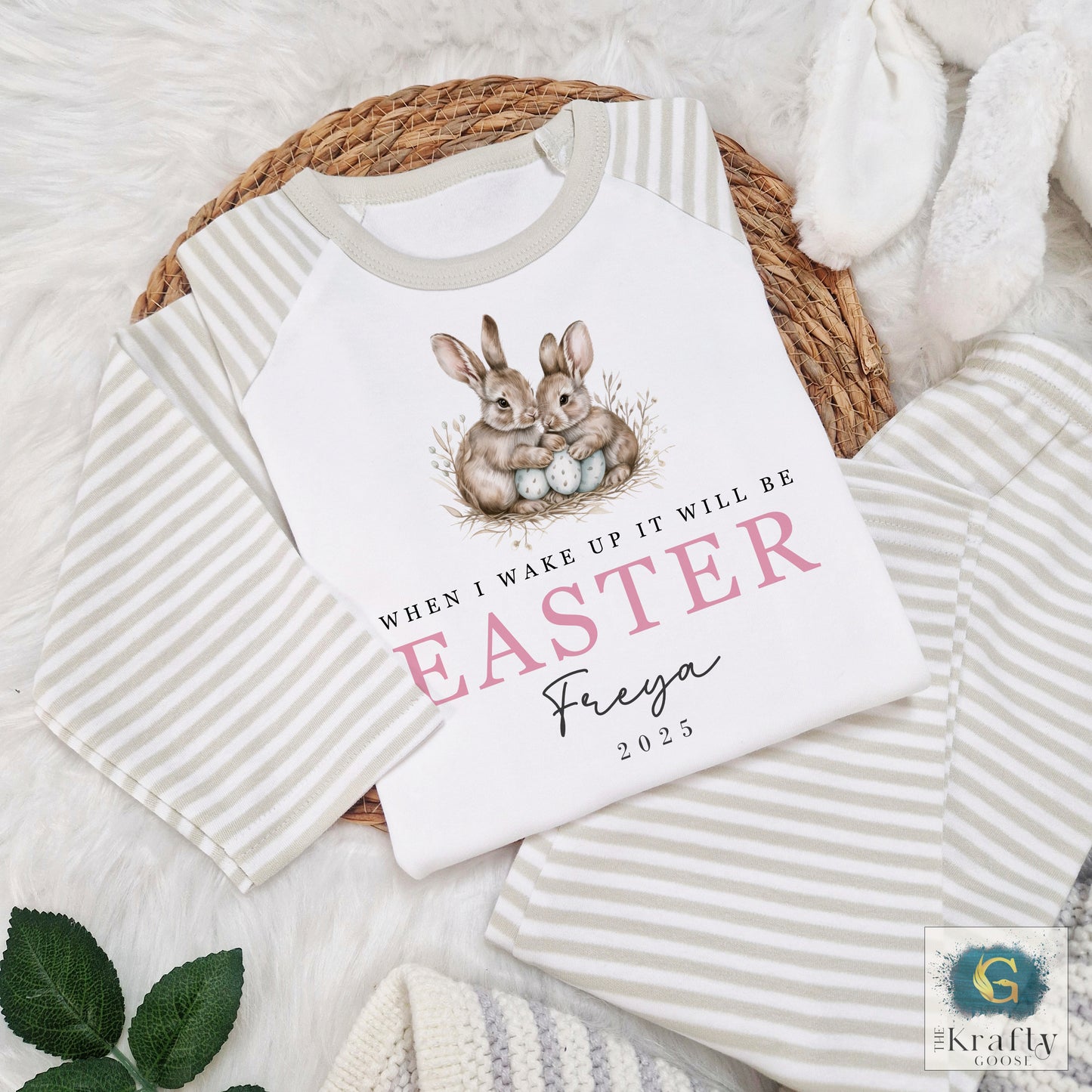 Easter Pyjamas - Cute Bunny Couple Design