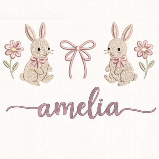 Bunny Bow Sweatshirt - Add Name