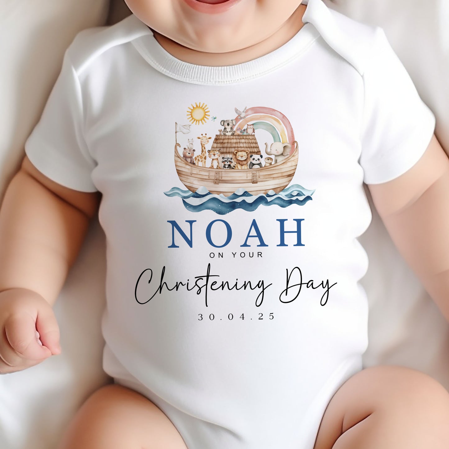 Noah's Ark Christening Day Outfit - Blue or Pink