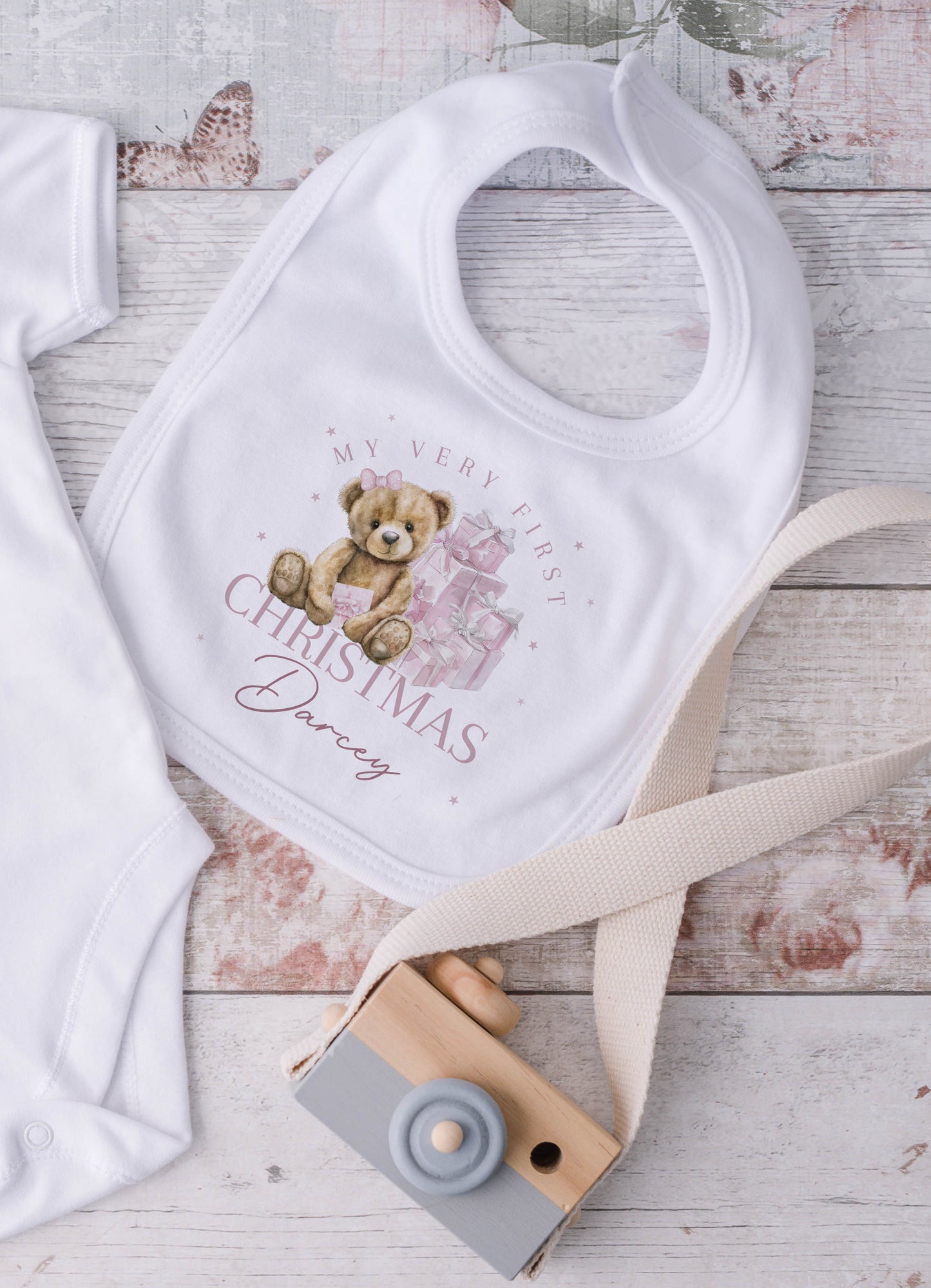 My Very First Christmas - Pink Bear Design