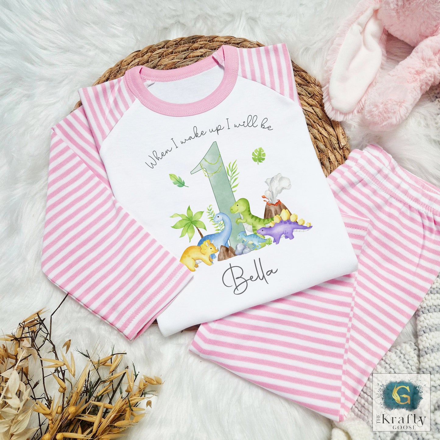 Personalised Birthday Pyjamas - Dinosaur Design