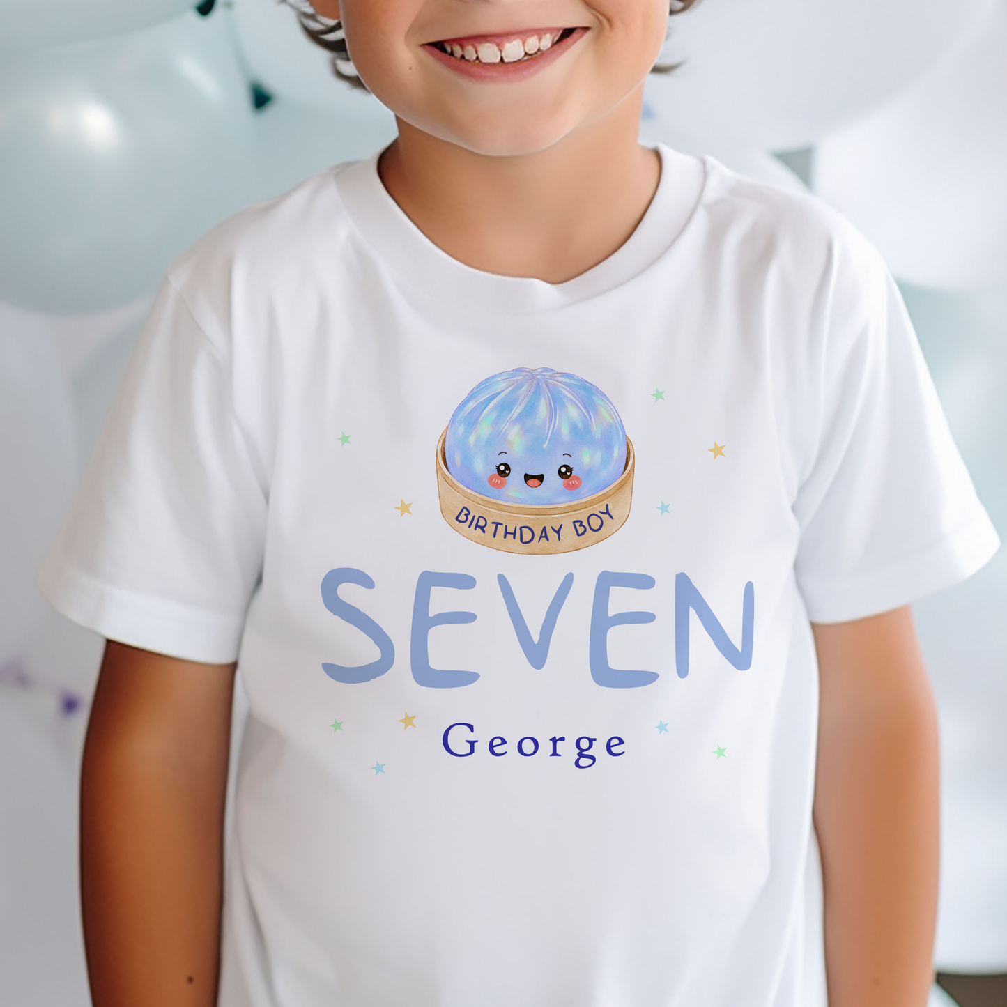 Dumpling Birthday - Blue Design - T-Shirt or Sweatshirt