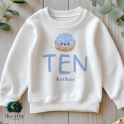 Dumpling Birthday - Blue Design - T-Shirt or Sweatshirt