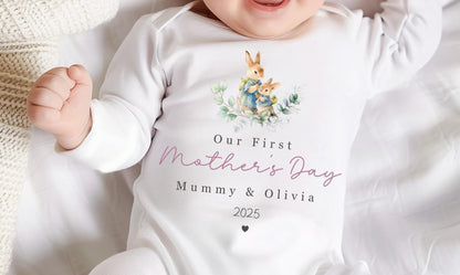 First Mother's Day Baby - Blue Rabbit Design