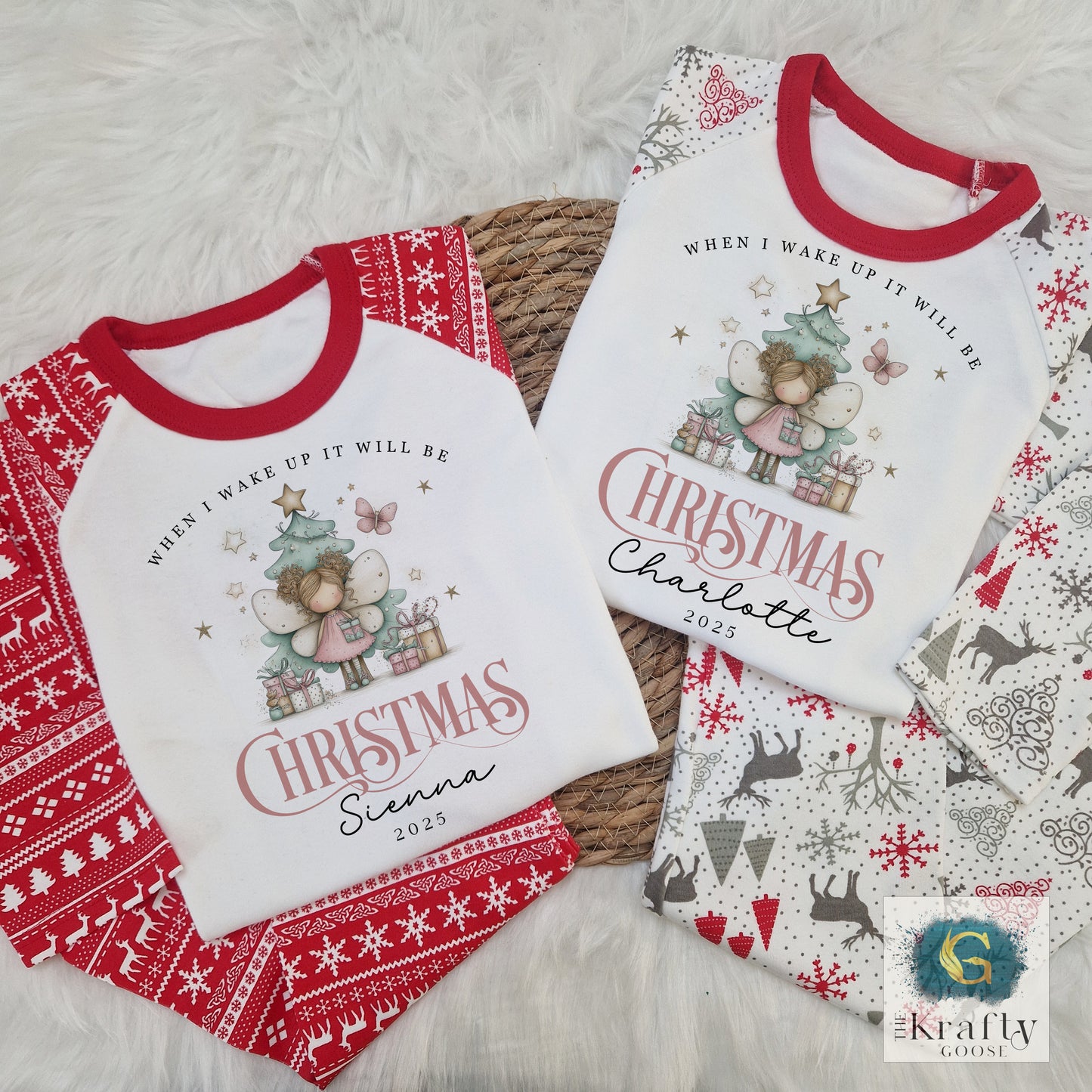 When I Wake Up - Christmas Pyjamas - Pink Fairy