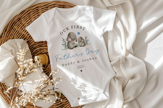 First Father's Day - Elephants Design
