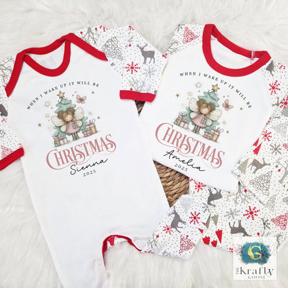 When I Wake Up - Christmas Pyjamas - Pink Fairy