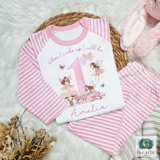 Personalised Birthday Pyjamas - Fairy Number Design