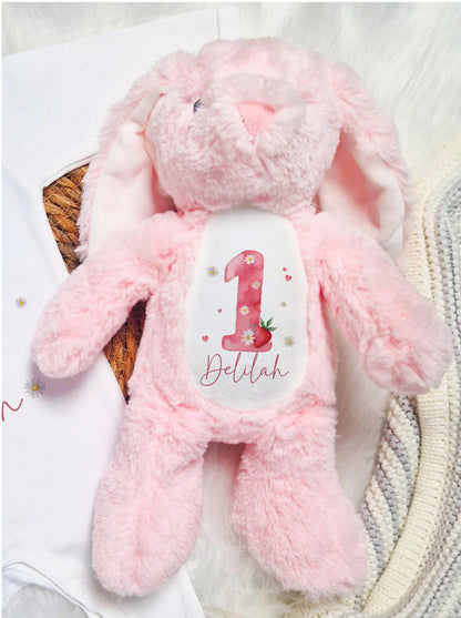 Strawberry 1st Birthday Baby Babygrow Bundle