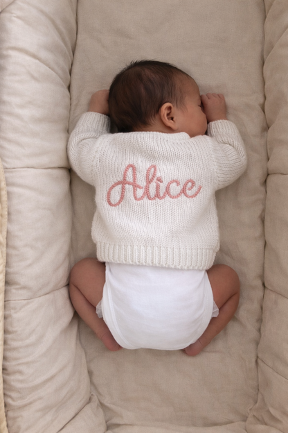 Name Knitted Cardigan