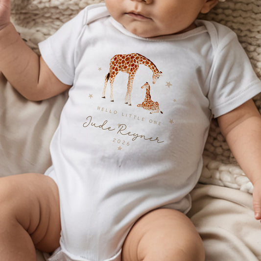 Born in 2026 - Hello Little One - Giraffe Design