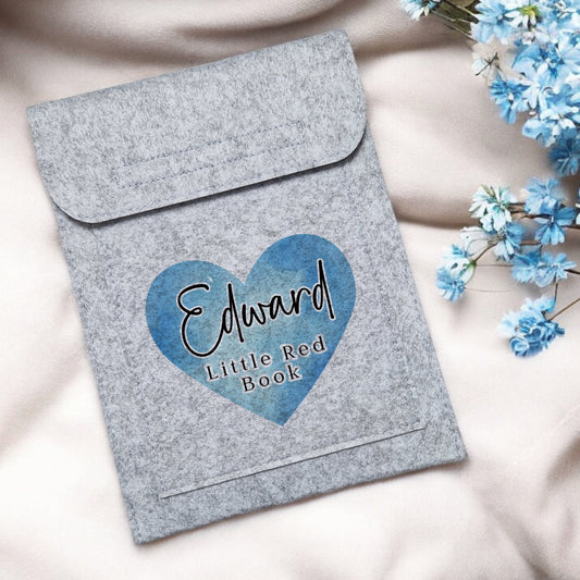Heart Design - Blue or Pink - Little Red Book Holder
