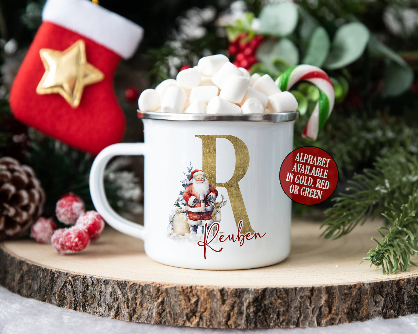 Santa Alphabet Mug