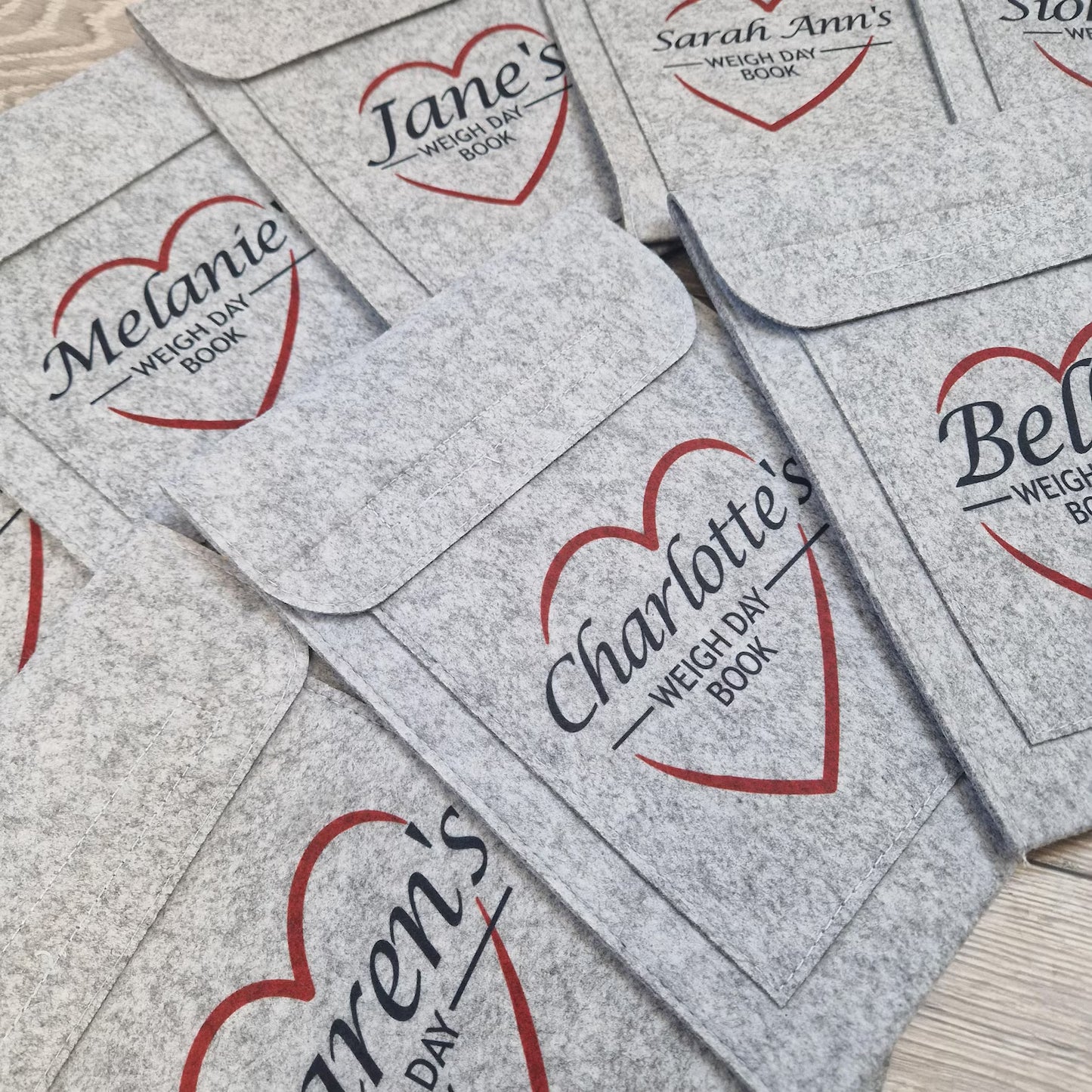 Weigh Day Folder - Red Heart Design