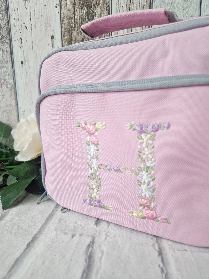 Flower Initial Letter Lunch Bag