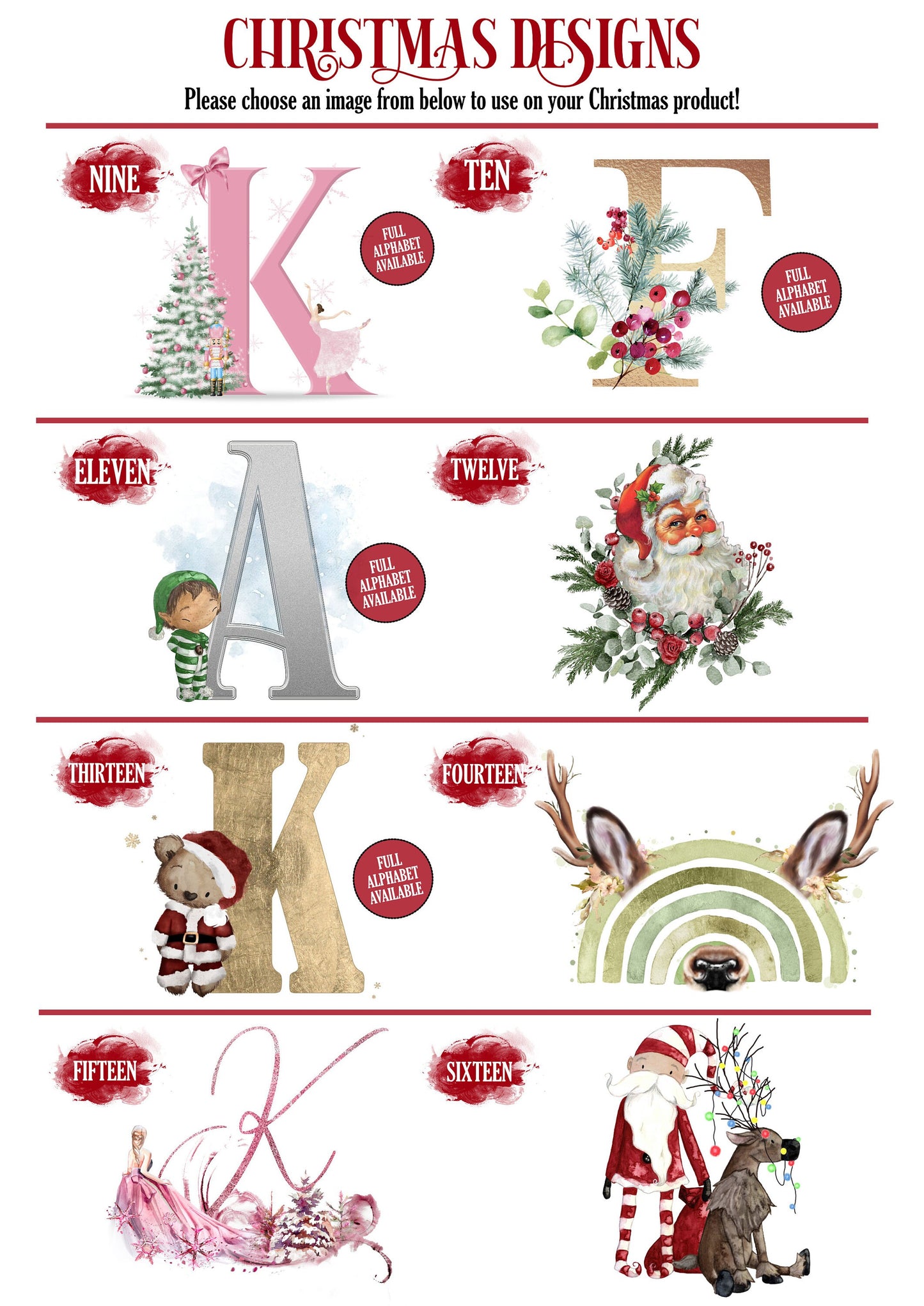 24 Personalised Christmas Stickers