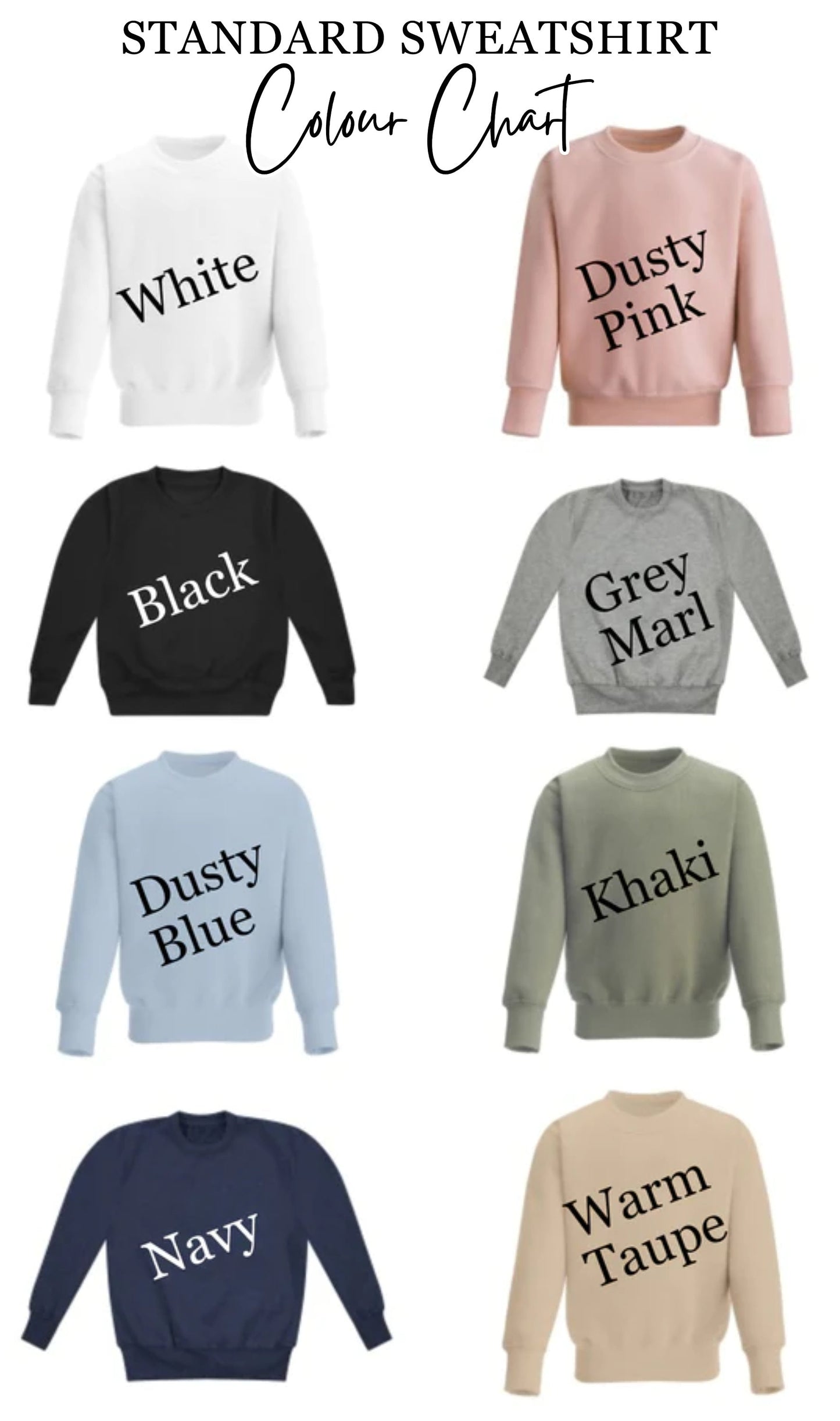 Stacked Name Sweatshirt - Any Name and Colour