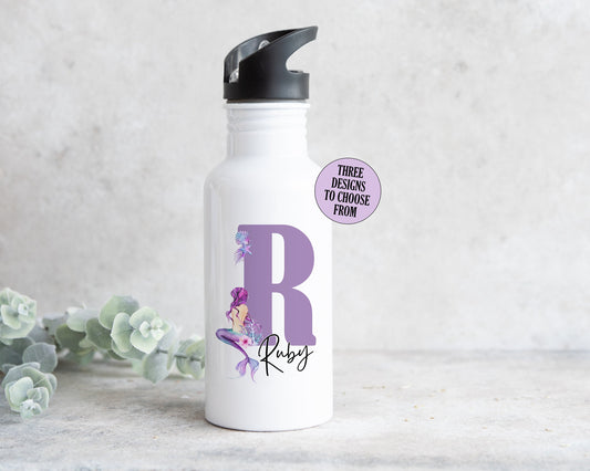 Mermaid Initial Water Bottle