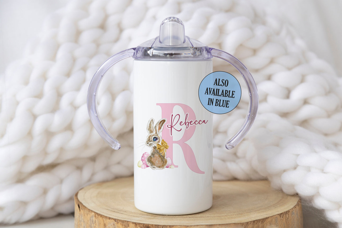 Vintage Bunny Initial Mug