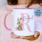 Vintage Bunny Initial Sippy