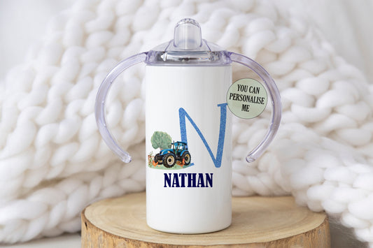 Tractor Sippy Cup - Blue or Pink Design