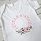 Little Sister Baby Vest - Flowers Design