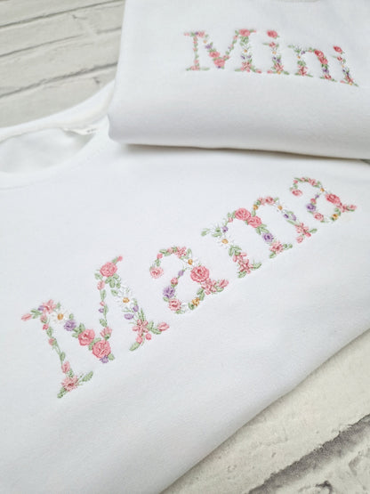 MAMA and MINI Embroidered Sweatshirts