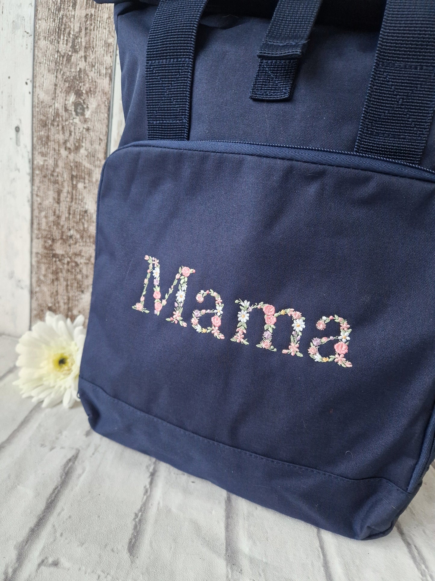 MAMA Backpack - Floral Letters