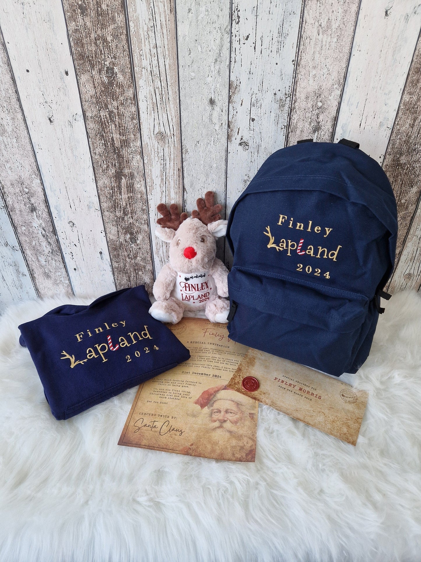 Lapland Reveal Bundle - Hoodie, Backpack, Soft Toy and Letter Invitation from Santa!