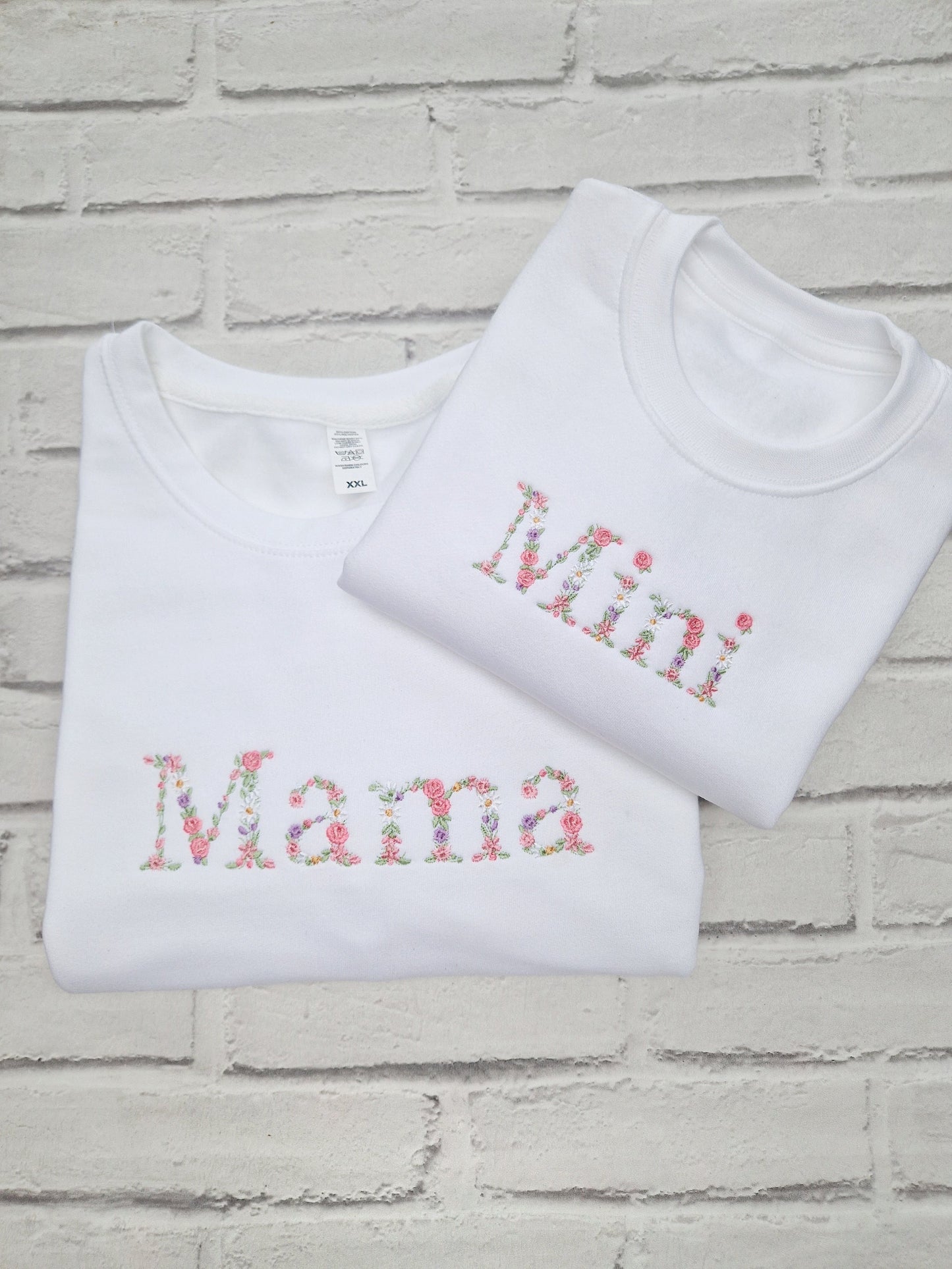 MAMA and MINI Embroidered Sweatshirts