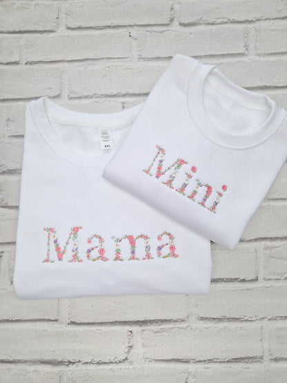 MAMA and MINI Embroidered Sweatshirts