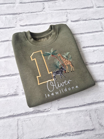 Personalised Safari Sweatshirt - Any Name and Age