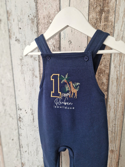 Personalised Safari Dungaree