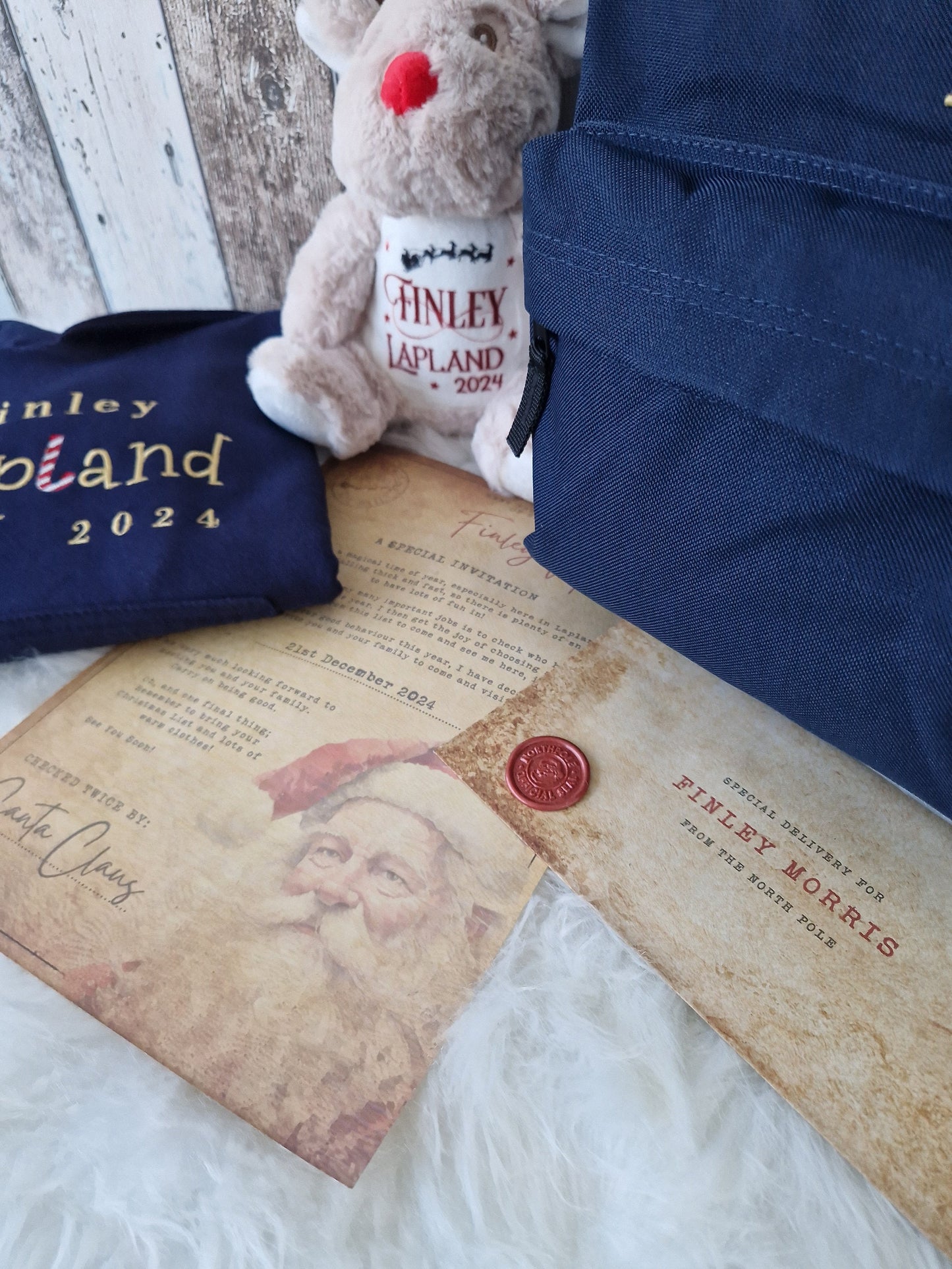 Lapland Reveal Bundle - Hoodie, Backpack, Soft Toy and Letter Invitation from Santa!