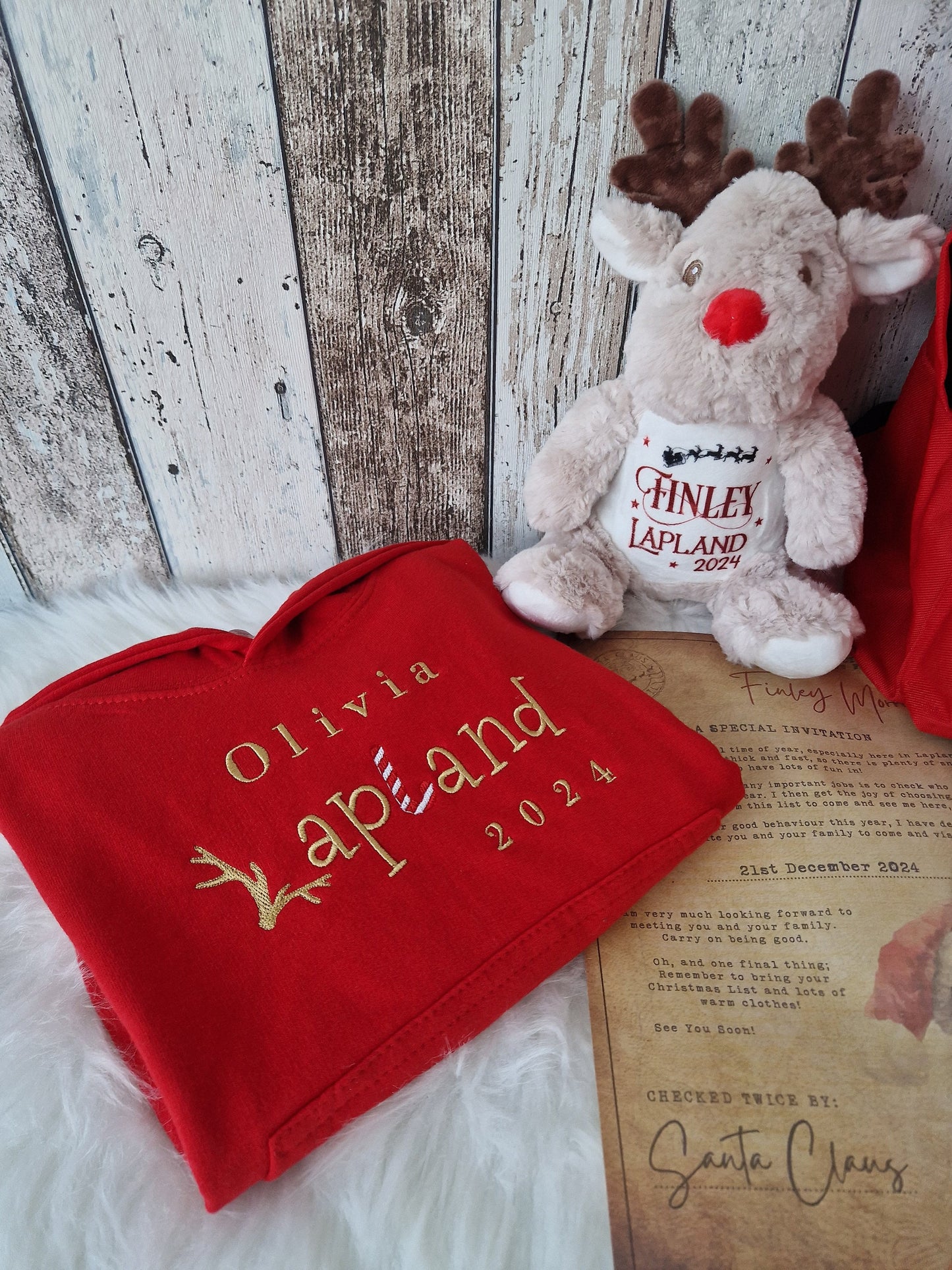 Lapland Reveal Bundle - Hoodie, Backpack, Soft Toy and Letter Invitation from Santa!