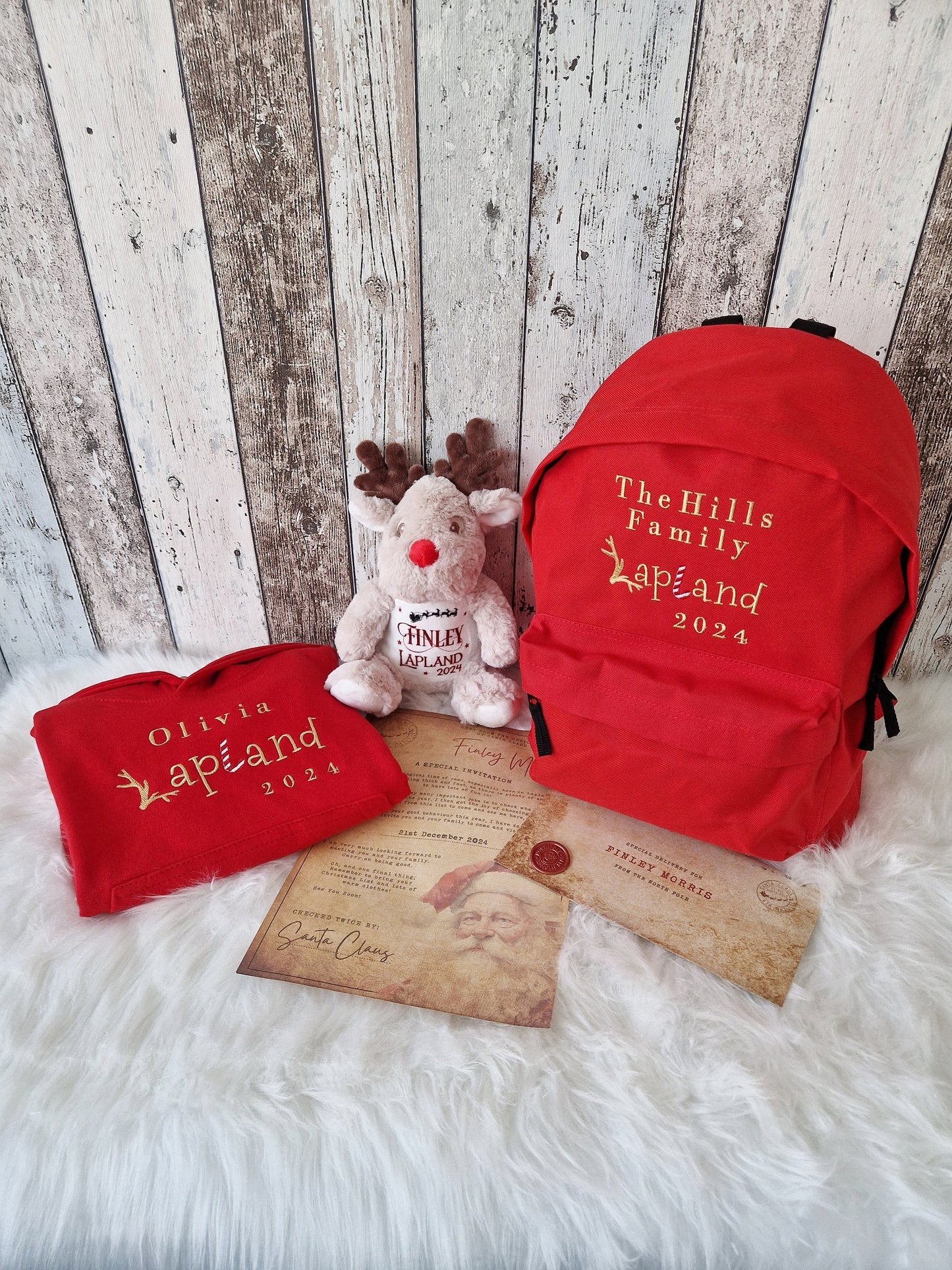 Lapland Reveal Bundle - Hoodie, Backpack, Soft Toy and Letter Invitation from Santa!